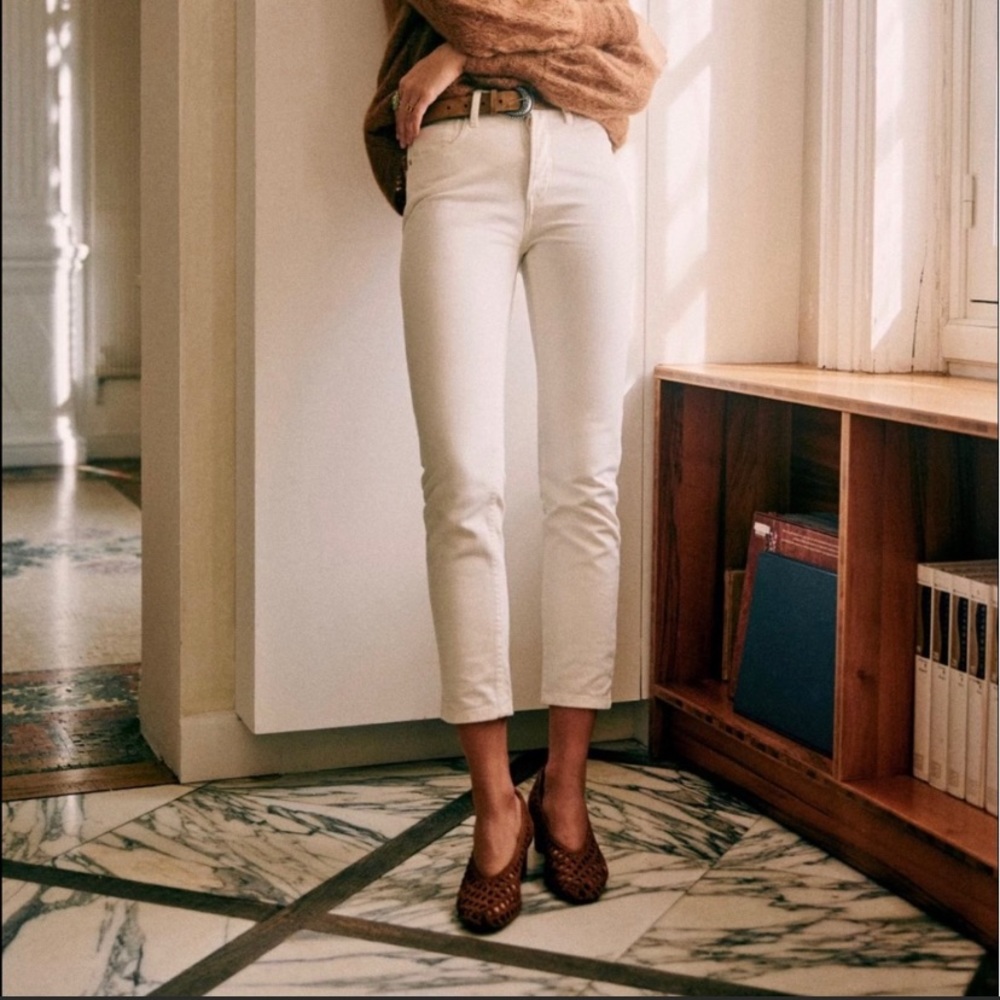 Sezane Brut Sexy white denim (size 28)